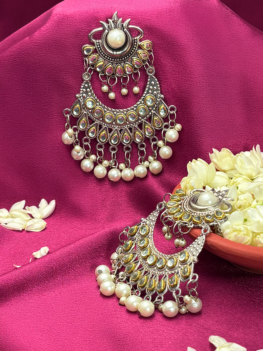 SawanMoti Chandbali Earrings