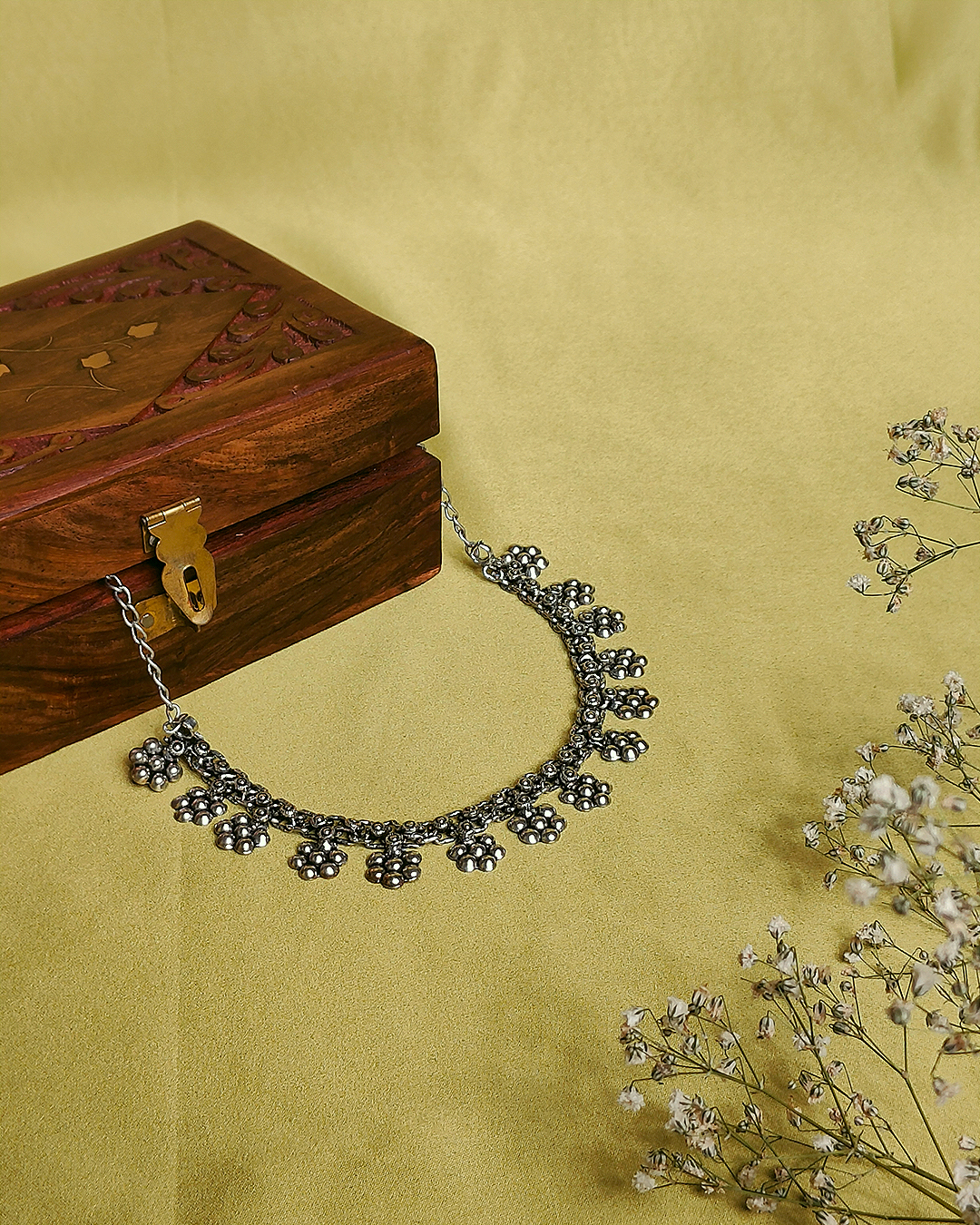 Kusum Necklace | Floral Inspired Ethnic Jewelry