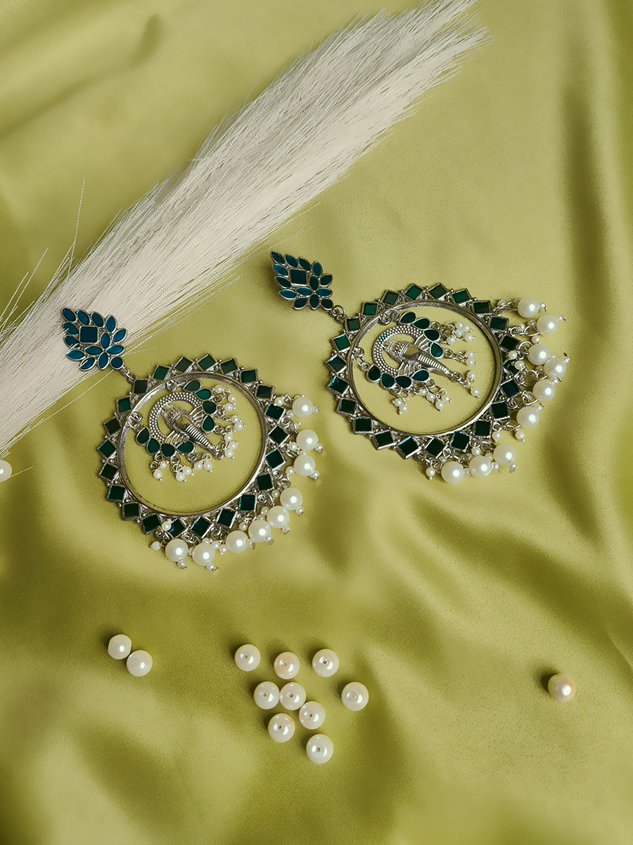 Gajmoti Earrings – Multicolor & Blue Traditional Jewelry