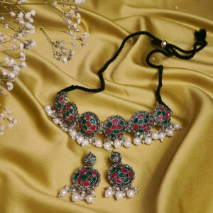 Shobhita Manjari Necklace | Elegant Silver Jewelry