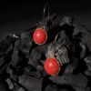 Roohi Earrings: Striking Red Stones